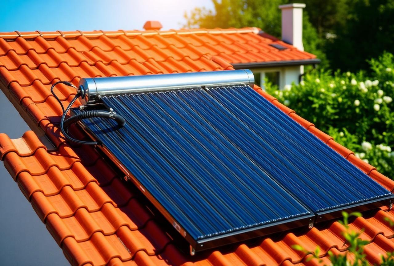 Capteurs solaires thermiques en toiture