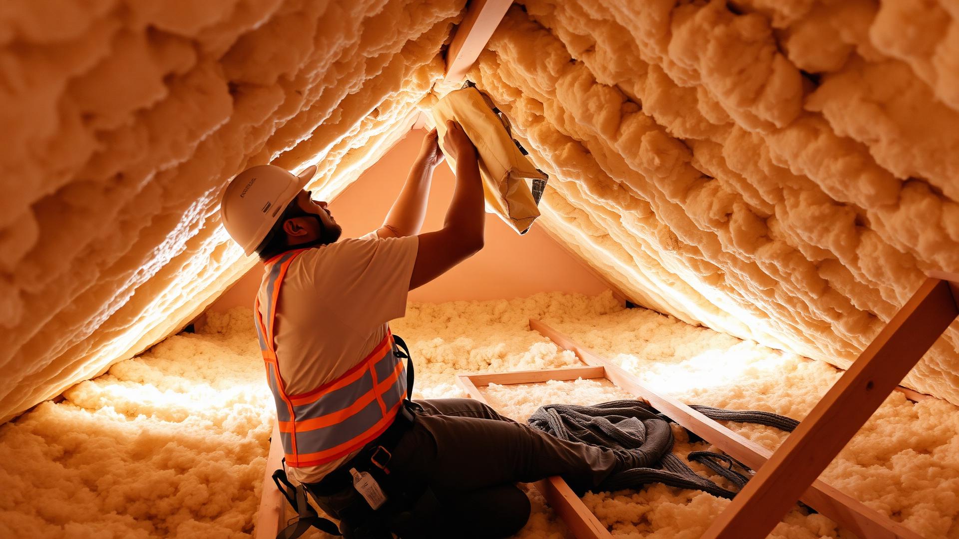 Isolation des combles perdus par soufflage