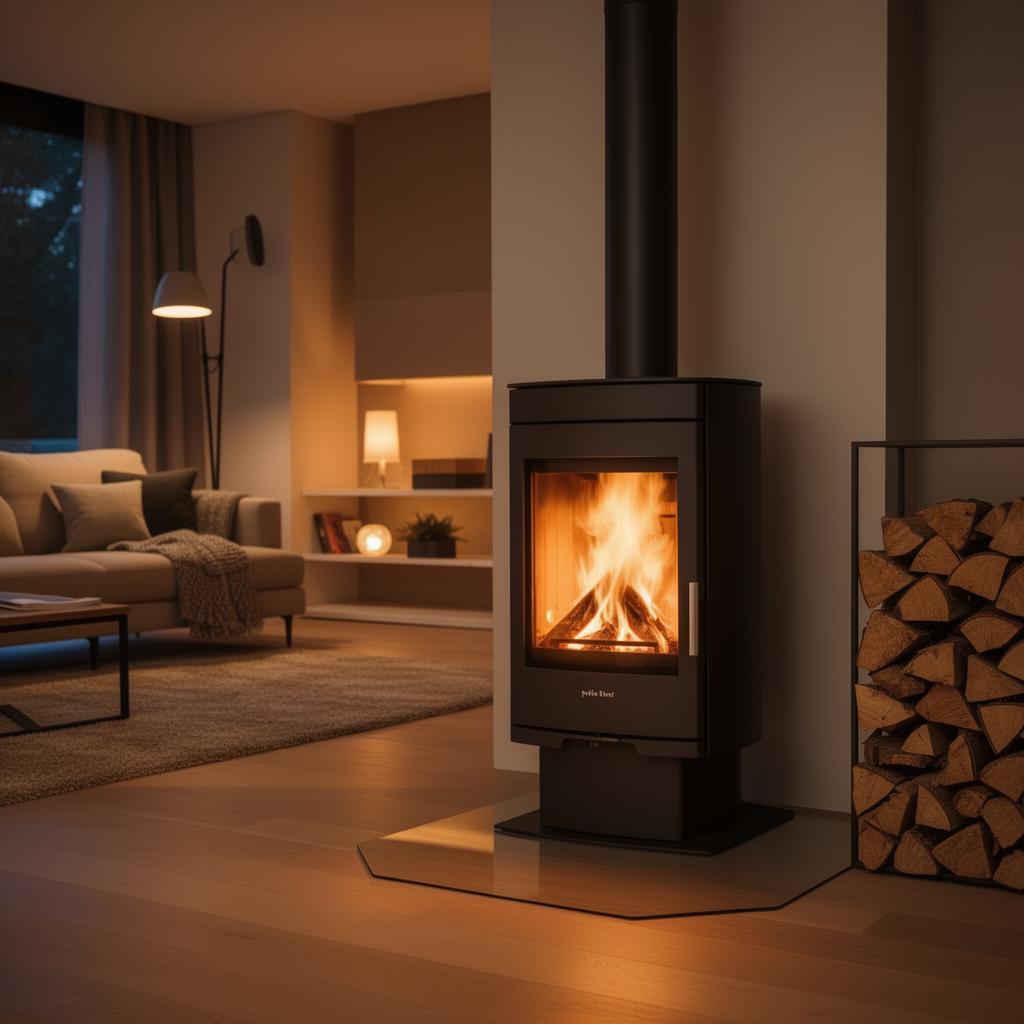 Poêle à bois moderne